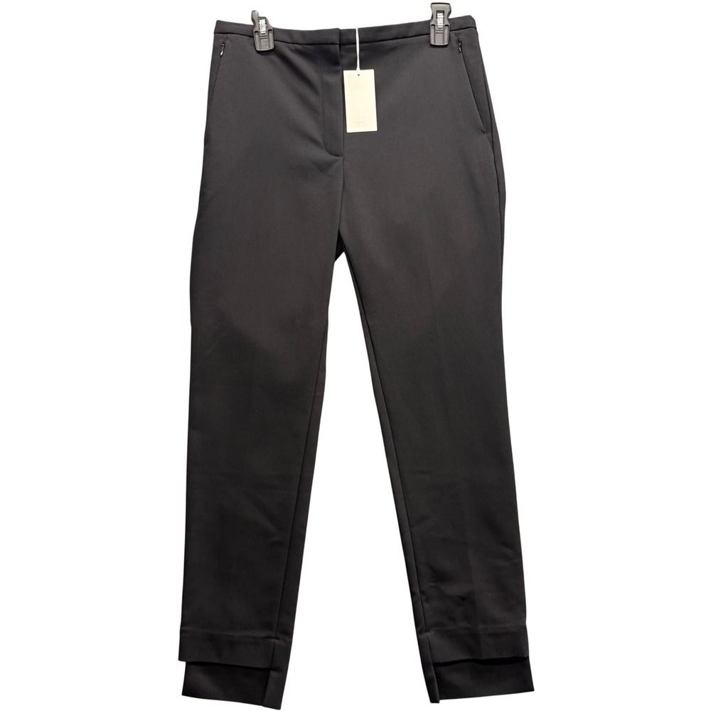 COS Womens Black Slim Leg Cotton Blend Stretch Trousers Pants Size 10 NWT